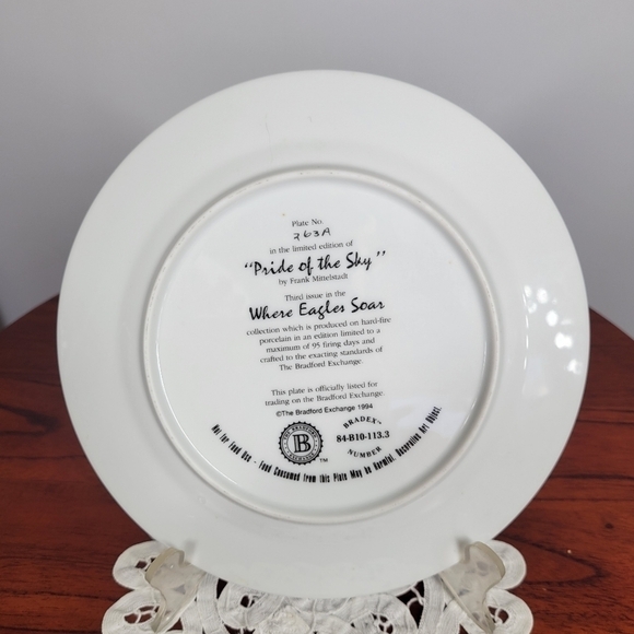 Vintage The Bradford Exchange "Pride of the Sky" by Frank Mittelstadt Plate - Picture 8 of 14